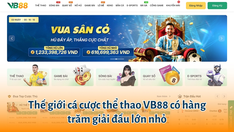 Các bộ môn cá cược thể thao VB88 hấp dẫn và đa dạng